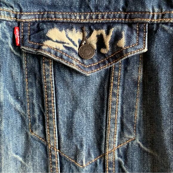 Levi Strauss 72334 Men’s  Blue Denim Trucker Jacket Size XL - Picture 6 of 11